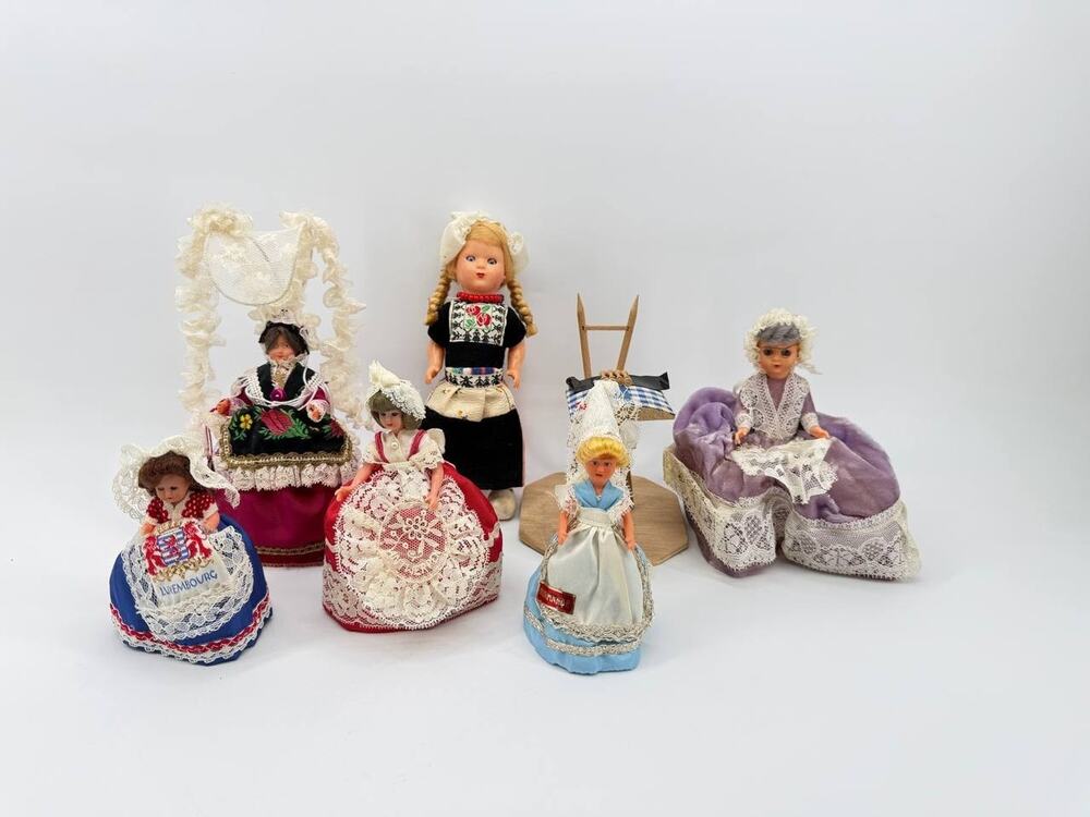 Souvenir Dolls Traditional Costume Mixed Lot France Luxembourg Pre-Owned